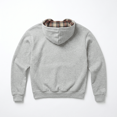 GRAY KOREAN CLOUD Pullover Hoodie - back