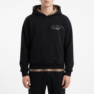 REVERSIBLE PLAID CLOUD Hoodie - on model